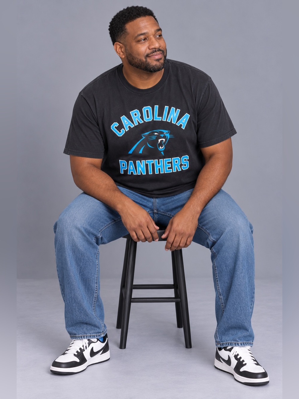 Carolina Panthers NFL T Shirt Men’s XL Black Graphic Tee